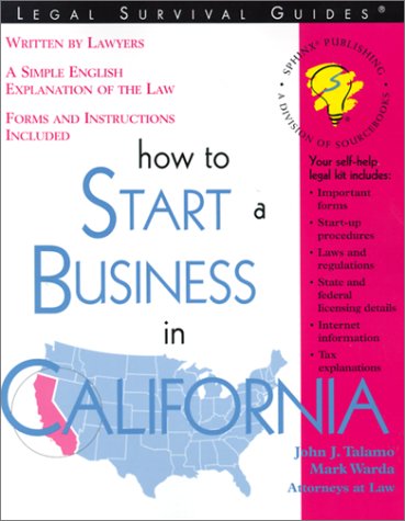 Beispielbild fr How to Start a Business in California zum Verkauf von Wonder Book