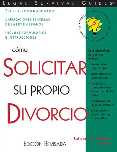 Imagen de archivo de COMO SOLICITAR PARA SU PROPIO DIVORCIO a la venta por Gian Luigi Fine Books