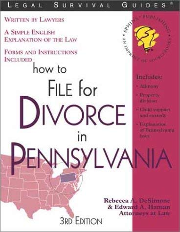 Beispielbild fr How to File for Divorce in Pennsylvania zum Verkauf von Better World Books