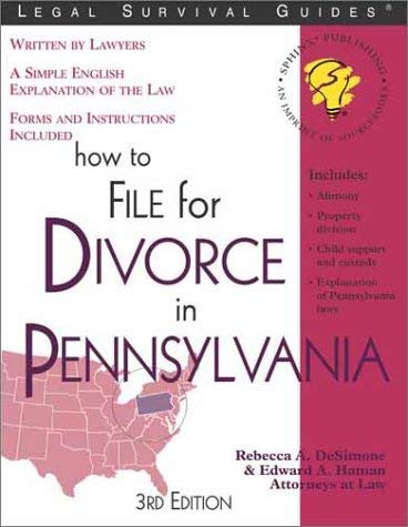 9781572482111: How to File for Divorce in Pennsylvania (Legal Survival Guides)