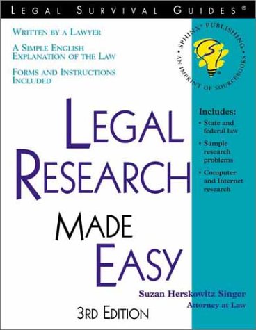 Stock image for Legal Research Made Easy for sale by HPB-Diamond