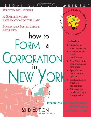 Stock image for How to Form a Corporation in New York for sale by Better World Books