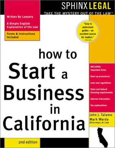 Imagen de archivo de How to Start a Business in California (Legal Survival Guides) a la venta por HPB-Red