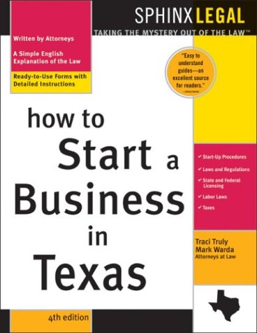 Stock image for How to Start a Business in Texas, 4e for sale by HPB-Red