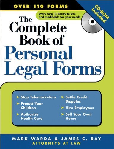 The Complete Book of Personal Legal Forms - Warda, Mark; Ray, James