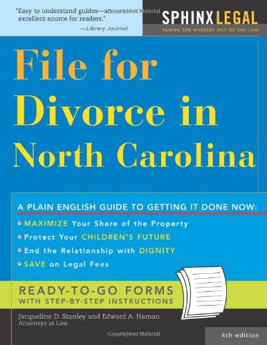 Stock image for File for Divorce in North Carolina for sale by Better World Books