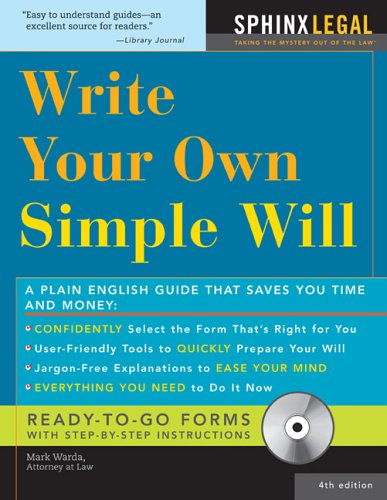 Imagen de archivo de Make Your Own Simple Will (How to Make Your Own Simple Will) a la venta por SecondSale