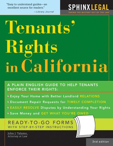 Imagen de archivo de Tenants' Rights in California (Legal Survival Guides) a la venta por BOOKWEST