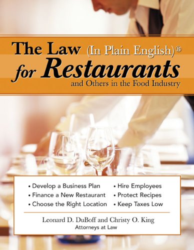 9781572485235: The Law in Plain English for Restaurants and Others in the Food Industry