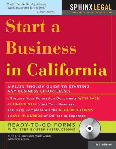 Stock image for Start a Business in California for sale by Better World Books: West
