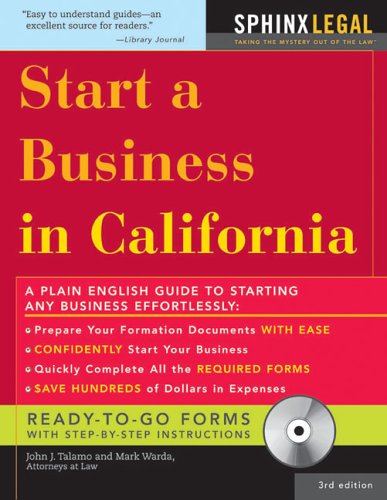 Start a Business in California (Legal Survival Guides) (9781572485372) by Warda, Mark; Talamo, John