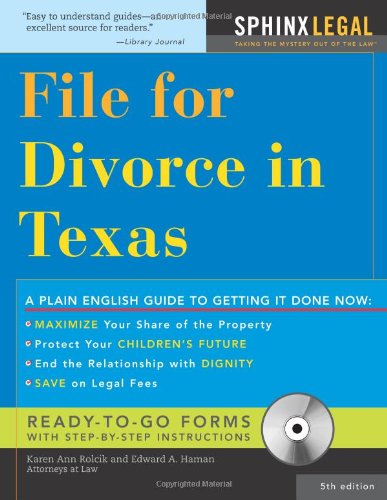 Stock image for File for Divorce in Texas (Legal Survival Guides) for sale by Hawking Books
