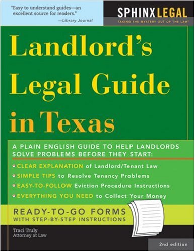 Imagen de archivo de Landlord's Legal Guide in Texas (Legal Survival Guides) a la venta por HPB-Red