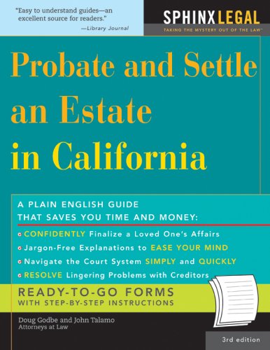 Stock image for Probate and Settle an Estate in California (Legal Survival Guides) for sale by Front Cover Books