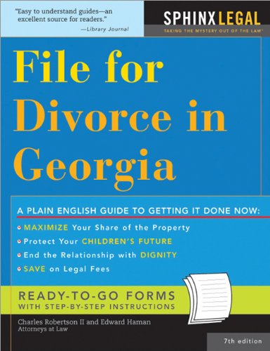 Beispielbild fr File for Divorce in Georgia zum Verkauf von Better World Books