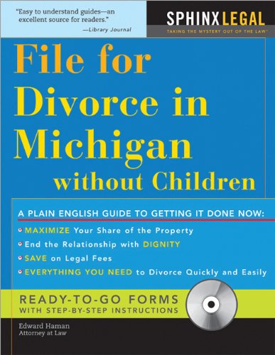 Stock image for File for Divorce in Michigan Without Children for sale by Ergodebooks