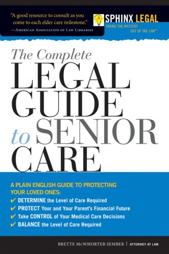 Stock image for Complete Legal Guide to Senior Care for sale by Better World Books