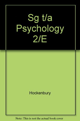 Stock image for Study Guide for Hockenbury Psychology 2e for sale by HPB-Red
