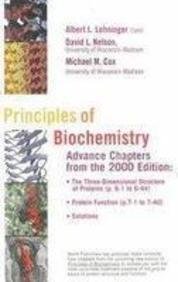 Imagen de archivo de Principles of Biochemistry: Advance Chapters from the 2000 Edition a la venta por HPB-Red