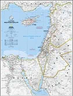 National Geographic Middle East: Mediterranean : 38" X 24" : Tubed (9781572623187) by [???]