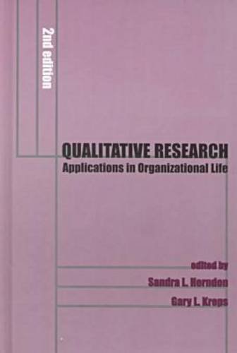 Stock image for Qualitative Research: Applications in Organizational Life for sale by Twice Sold Tales
