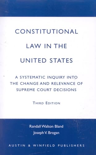 Beispielbild fr Constitutional Law in the United States zum Verkauf von HPB-Red