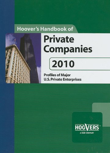 Beispielbild fr Hoover's Handbook of Private Companies 2010 zum Verkauf von Better World Books
