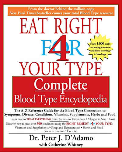9781573229203: Eat Right 4 Your Type Complete Blood Type Encyclopedia: The A-Z Reference Guide for the Blood Type Connection to Sympoms, Disease, Conditions, Vitamins, Supplements, Herbs and Food
