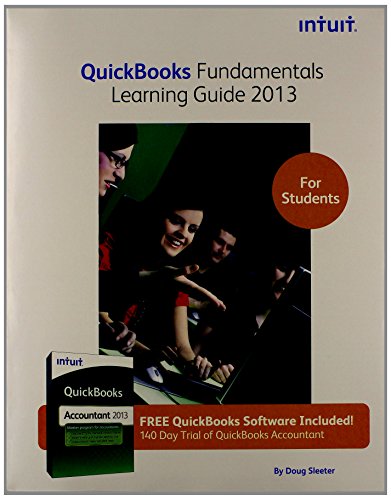 Stock image for QuickBooks Fundamentals Learning Guide 2013 for Students for sale by HPB-Red