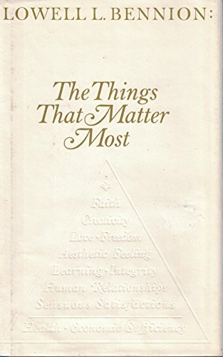 Beispielbild fr The Things That Matter Most zum Verkauf von ThriftBooks-Dallas