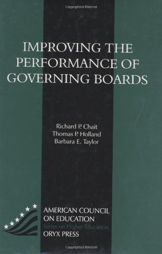 9781573560375: Improving the Performance of Governing Boards (ACE/Praeger Series on Higher Education)