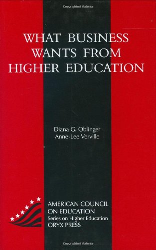 Beispielbild fr What Business Wants From Higher Education: (American Council on Education Oryx Press Series on Higher Education) zum Verkauf von More Than Words