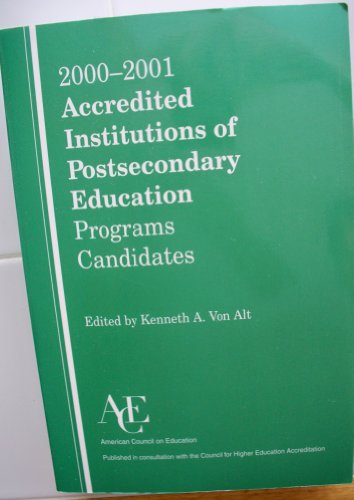 Stock image for 2000-2001 Accredited Institutions of Postsecondary Education. for sale by Yushodo Co., Ltd.