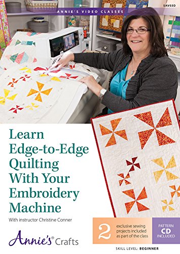 9781573679589: Learn Edge-To-Edge Quilting with Your Embroidery Machine Class DVD: With Instructor Christine Conner [USA]