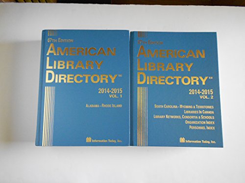 Stock image for American Library Directory, 2014-2015 for sale by Sequitur Books