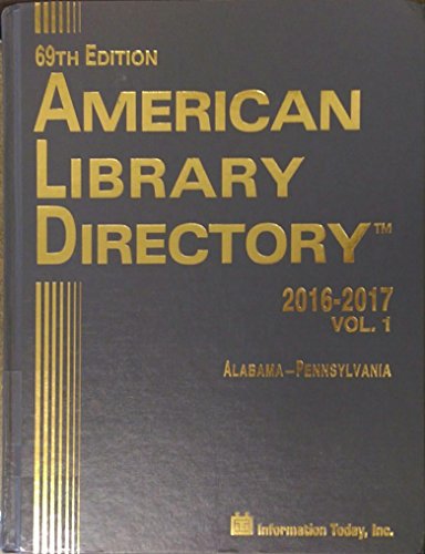 Imagen de archivo de American Library Directory 2016-2017 a la venta por ThriftBooks-Atlanta
