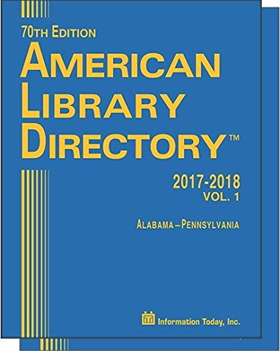 Beispielbild fr American Library Directory 2017-2018 zum Verkauf von Better World Books