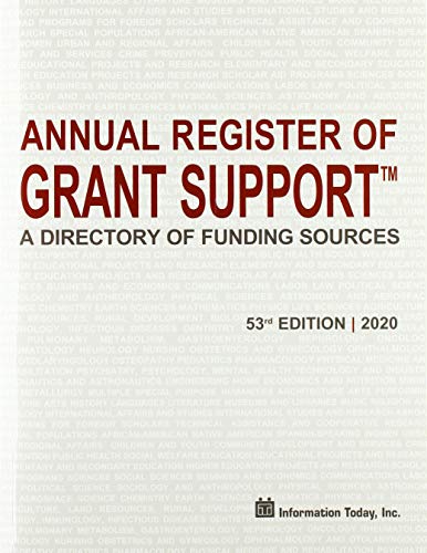 Imagen de archivo de Annual Register of Grant Support 2020: A Directory of Funding Sources a la venta por Better World Books