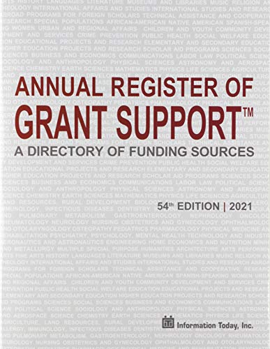 Beispielbild fr Annual Register of Grant Support 2021: A Directory of Funding Sources zum Verkauf von BooksRun
