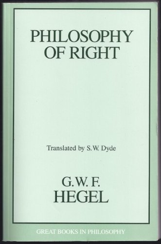 Beispielbild fr Philosophy of Right (Great Books in Philosophy) zum Verkauf von EKER BOOKS