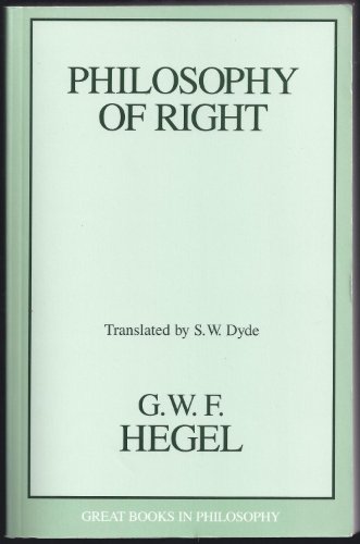 Imagen de archivo de Philosophy of Right (Great Books in Philosophy) a la venta por Books Unplugged