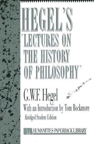 9781573924801: Hegel's Lectures on History of Philosophy