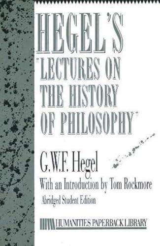 9781573924801: Hegel's Lectures on History of Philosophy