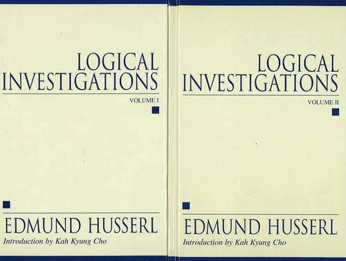 Logical Investigations, 2 Volume-Set (9781573928663) by Husserl, Edmund