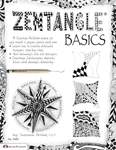 Beispielbild fr Zentangle Basics: A Creative Art form Where All You Need Is Paper Pencil Pen (Design Originals) 25 Basic Tangles Step-by-Step; Turn Drawings into Art Designs, Improve Focus, Develop Dexterity zum Verkauf von Goodwill of Colorado