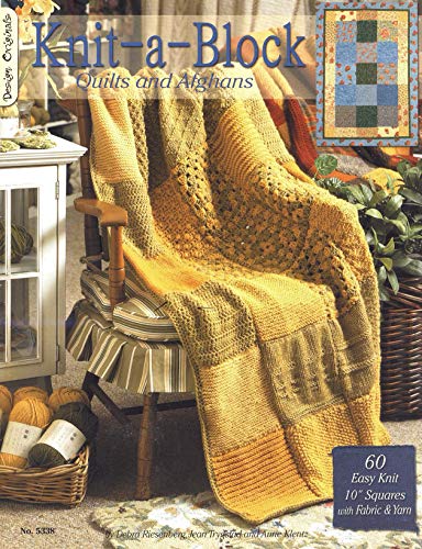 Stock image for Knit-A-Block Quilts and Afghans : 60 Easy Knit 10 Squares with Fabric and Yarn for sale by Better World Books