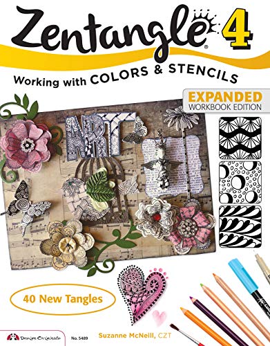 Beispielbild fr Zentangle 4, Expanded Workbook Edition: Working with Colors and Stencils zum Verkauf von Buchpark