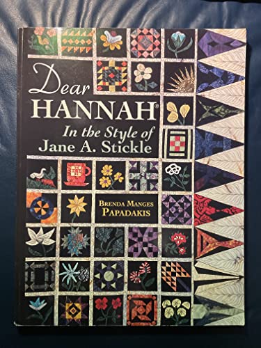 9781574328271: Dear Hannah: In the Style of Jane Stickle