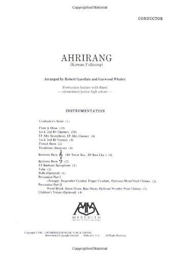 Ahrirang: (Korean Folksong) (9781574630749) by [???]