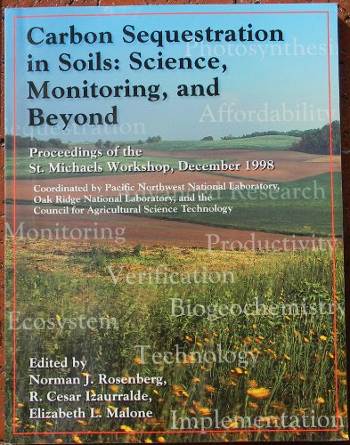 Beispielbild fr Carbon Sequestration in Soils: Science, Monitoring, and Beyond: Proceedings of the St. Michaels Workshop, December 1998 zum Verkauf von Zubal-Books, Since 1961